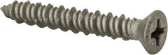 Elco - 1/4" Diam, 1-3/4" OAL, Phillips Drive, Concrete Screw & Masonry Fastener - Stainless Steel, StalGard Silver Finish, Includes #2 Drill Bit - Apex Tool & Supply