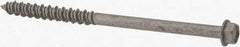 Elco - 1/4" Diam, 4" Length Under Head, Hex Drive, Concrete Screw & Masonry Fastener - Stainless Steel, StalGard Silver Finish, Includes 5/16" Drill Bit - Apex Tool & Supply
