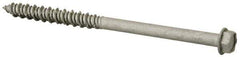 Elco - 1/4" Diam, 3-3/4" Length Under Head, Hex Drive, Concrete Screw & Masonry Fastener - Stainless Steel, StalGard Silver Finish, Includes 5/16" Drill Bit - Apex Tool & Supply