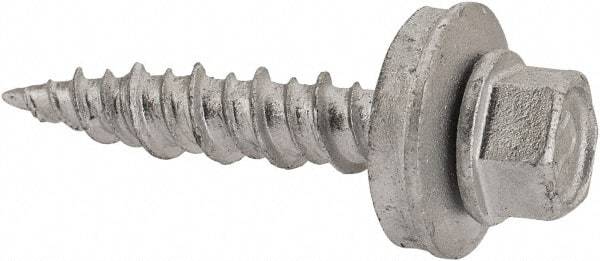 Elco - #10-15 Hex Washer Head Sheet Metal Screw - Steel, 1" Length Under Head, ASTM B117 - Apex Tool & Supply