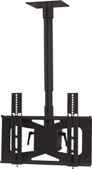 Video Mount - Flat Panel Ceiling Mount For 27 to 42 Inch LCD Monitor - Black, 100 Lbs. Load Capacity, 20° Max Tilt Angle, Ceiling Mount Rotating and Tilting - Apex Tool & Supply