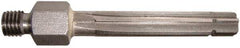 Alvord Polk - 5.04mm High Speed Steel 6 Flute Chucking Reamer - Straight Flute, 1/4-28 Threaded Shank, 1-1/2" Flute Length, 2-3/8" OAL - Apex Tool & Supply