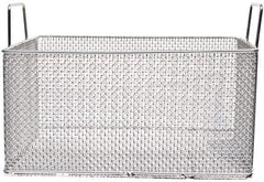 Marlin Steel Wire Products - 12" Deep, Rectangular Stainless Steel Mesh Basket - 1/4" Perforation, 18" Wide x 9" High - Apex Tool & Supply