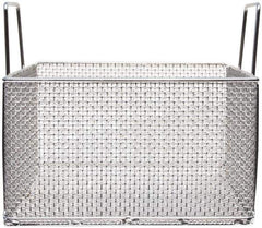 Marlin Steel Wire Products - 14" Deep, Square Stainless Steel Mesh Basket - 1/4" Perforation, 14" Wide x 8" High - Apex Tool & Supply