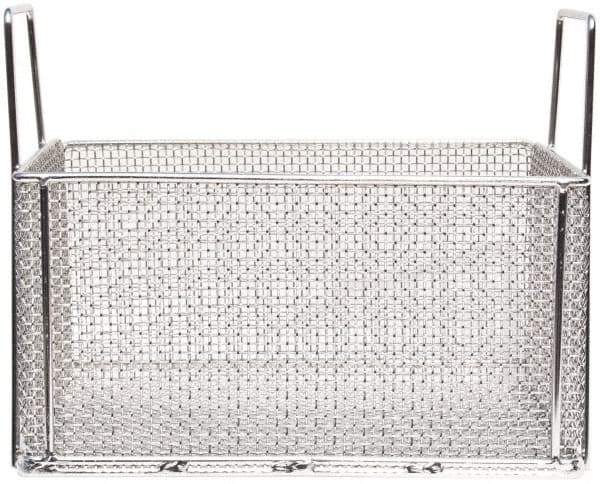 Marlin Steel Wire Products - 10" Deep, Rectangular Stainless Steel Mesh Basket - 1/4" Perforation, 15" Wide x 8" High - Apex Tool & Supply