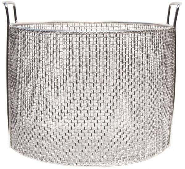 Marlin Steel Wire Products - Round Stainless Steel Mesh Basket - 1/4" Perforation, 14" Wide x 10" High - Apex Tool & Supply
