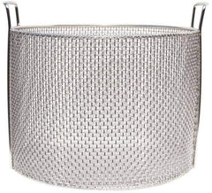 Marlin Steel Wire Products - Round Stainless Steel Mesh Basket - 1/4" Perforation, 14" Wide x 10" High - Apex Tool & Supply
