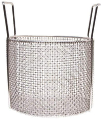 Marlin Steel Wire Products - Round Stainless Steel Mesh Basket - 1/4" Perforation, 10" Wide x 8" High - Apex Tool & Supply
