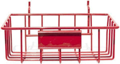 Marlin Steel Wire Products - 4-7/8" Deep, Rectangular Steel Peg Board/Slatwall Basket - 1-3/8" Perforation, 8-3/8" Wide x 3-3/8" High - Apex Tool & Supply