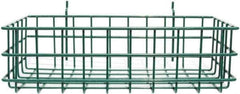 Marlin Steel Wire Products - 8" Deep, Rectangular Steel Peg Board/Slatwall Basket - 1-3/8" Perforation, 14" Wide x 4" High - Apex Tool & Supply