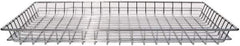 Marlin Steel Wire Products - 18" Deep, Rectangular Steel Wire Basket - 1-3/8" Perforation, 26" Wide x 2" High - Apex Tool & Supply