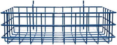 Marlin Steel Wire Products - 8" Deep, Rectangular Steel Peg Board/Slatwall Basket - 1-3/8" Perforation, 14" Wide x 4" High - Apex Tool & Supply