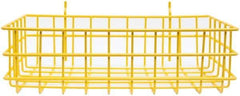 Marlin Steel Wire Products - 8" Deep, Rectangular Steel Peg Board/Slatwall Basket - 1-3/8" Perforation, 14" Wide x 4" High - Apex Tool & Supply