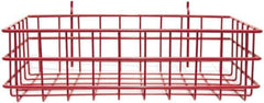 Marlin Steel Wire Products - 8" Deep, Rectangular Steel Peg Board/Slatwall Basket - 1-3/8" Perforation, 14" Wide x 4" High - Apex Tool & Supply