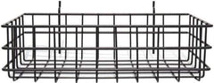 Marlin Steel Wire Products - 8" Deep, Rectangular Steel Peg Board/Slatwall Basket - 1-3/8" Perforation, 14" Wide x 4" High - Apex Tool & Supply