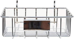 Marlin Steel Wire Products - 4-7/8" Deep, Rectangular Steel Peg Board/Slatwall Basket - 1-3/8" Perforation, 8-3/8" Wide x 3-3/8" High - Apex Tool & Supply