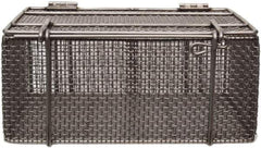 Marlin Steel Wire Products - 10" Deep, Rectangular Stainless Steel Mesh Basket - 1/4" Perforation, 14" Wide x 6" High - Apex Tool & Supply