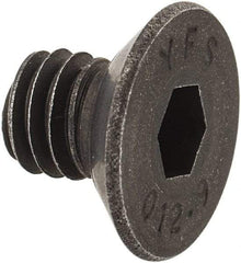 Value Collection - M6x1.00 Metric Coarse Hex Socket Drive, 90° Flat Screw - Grade 12.9 Alloy Steel, Black Oxide Finish, Fully Threaded, 8mm OAL - Apex Tool & Supply