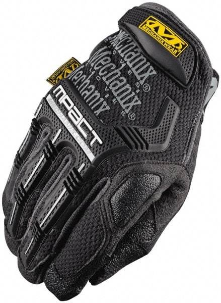 Mechanix Wear - Size S Synthetic Leather/TPR Anti-Vibration/Impact Protection Work Gloves - For Mechanic's & Lifting, Uncoated, Hook & Loop Cuff, Full Fingered, Black/Gray, Paired - Apex Tool & Supply