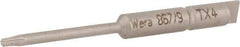 Wera - 4mm Drive, Torx Precision Screwdriver Bit - 1-3/4" OAL - Apex Tool & Supply
