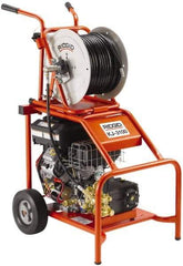 Ridgid - Gas Jet Battery Drain Cleaning Machine - For 2" to 10" Pipe, 3/8" x 300' Cable - Apex Tool & Supply