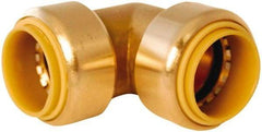Value Collection - 2" Tube OD, 2-1/8 Standard Lead Free Brass Push-to-Connect Tube Union Elbow - Tube to Tube Connection, 200 Max psi, EPDM O-Ring - Apex Tool & Supply