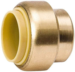 Value Collection - 1" Outside Diam, Brass Push-to-Connect Tube End Stop - 200 Max psi, Tube Connection, EPDM O-Ring, Lead-Free - Apex Tool & Supply