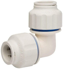 Value Collection - 1/2" OD, Polysulfone Push-to-Connect Union Elbow - 250 Max psi, White - Apex Tool & Supply