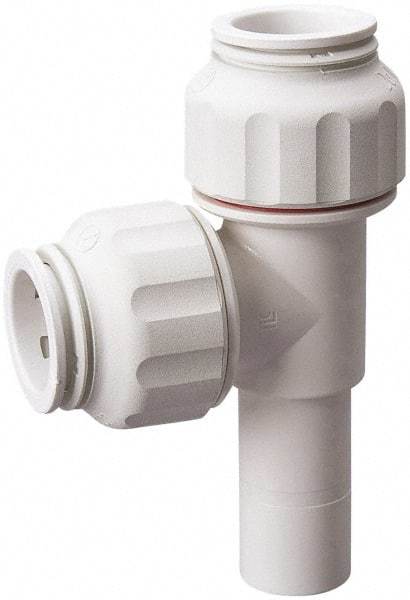 Value Collection - 1/2" OD, Polysulfone Push-to-Connect Plug-In Run Tee - 250 Max psi, 1/2" Stem Diam, White - Apex Tool & Supply