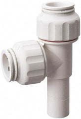 Value Collection - 1/2" OD, Polysulfone Push-to-Connect Plug-In Run Tee - 250 Max psi, 1/2" Stem Diam, White - Apex Tool & Supply
