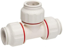 Value Collection - 3/4" OD, Polysulfone Push-to-Connect Union Tee - 250 Max psi, White - Apex Tool & Supply