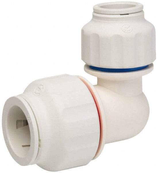 Value Collection - 3/4 x 1/2" OD, Polysulfone Push-to-Connect Union Elbow - 250 Max psi, White - Apex Tool & Supply
