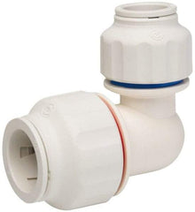 Value Collection - 3/4 x 1/2" OD, Polysulfone Push-to-Connect Union Elbow - 250 Max psi, White - Apex Tool & Supply