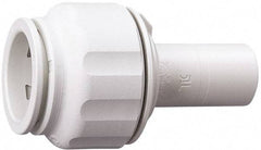Value Collection - 1/2" OD, Polysulfone Push-to-Connect Plug-In Reducer - 250 Max psi, 3/8" Stem Diam, White - Apex Tool & Supply