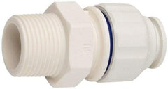 Value Collection - 1/2" OD, 3/4 Thread, Polysulfone Push-to-Connect Male Connector - 250 Max psi, White - Apex Tool & Supply