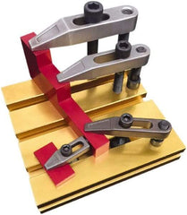 Mitee-Bite - M12 Stud, Stainless Steel, Plain Strap Clamp - 38.1mm Travel, 6" OAL x 1.2" Wide x 0.86" High, Tapered Nose - Apex Tool & Supply