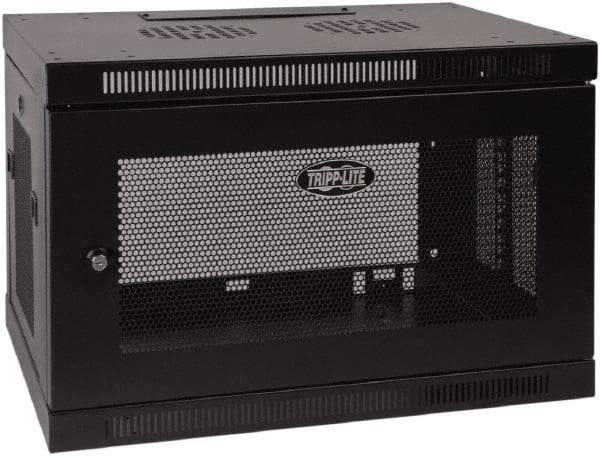 Tripp-Lite - 23.63" Overall Width x 9" Rack Height x 17.69" Overall Depth Data Cable Enclosure - 200 Lb Capacity, Black - Apex Tool & Supply