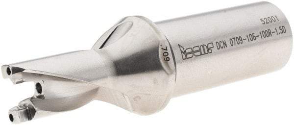 Iscar - 0.709" to 0.744" Diam, 1.5xD, 1.06" Max Depth, 1" Shank Diam, 4.39" OAL, Replaceable-Tip Drill - FCP, ICK, ICK-2M, ICM, ICN, ICP, iCP-2M Insert, 18 Seat Size, 70794714 Toolholder, Series SumoCham - Apex Tool & Supply