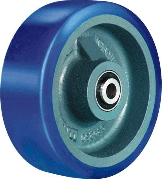 Hamilton - 6 Inch Diameter x 2 Inch Wide, Polyurethane on Cast Iron Caster Wheel - 1,300 Lb. Capacity, 2-1/2 Inch Hub Length, 1/2 Inch Axle Diameter, Sealed Precision Ball Bearing - Apex Tool & Supply