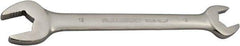 Paramount - 18mm x 19mm Standard Open End Wrench - 8-15/16" OAL, Double End, Full Polish Finish, 15° Head Angle - Apex Tool & Supply