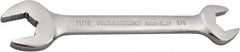 Paramount - 5/8" x 11/16" Standard Open End Wrench - 7-9/32" OAL, Double End, Full Polish Finish, 15° Head Angle - Apex Tool & Supply