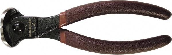 Paramount - 7" OAL, 11 AWG Capacity, End Cutting Pliers - 11/32" Jaw Length x 1-5/8" Jaw Width, Plastic Dipped Handle - Apex Tool & Supply