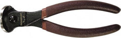 Paramount - 7" OAL, 11 AWG Capacity, End Cutting Pliers - 11/32" Jaw Length x 1-5/8" Jaw Width, Plastic Dipped Handle - Apex Tool & Supply