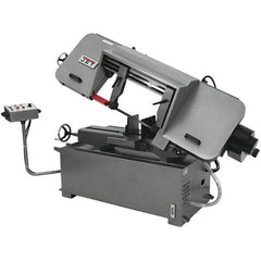 Jet - 12 x 20" Max Capacity, Semi-Automatic Variable Speed Pulley Horizontal Bandsaw - 82 to 262 SFPM Blade Speed, 460 Volts, 45°, 3 hp, 3 Phase - Apex Tool & Supply
