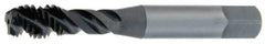 OSG - 5/8-11 UNC 3 Flute 3B Modified Bottoming Spiral Flute Tap - Vanadium High Speed Steel, TiN Finish, 3-13/16" OAL, Right Hand Flute, Right Hand Thread, H3, Series 303 - Apex Tool & Supply