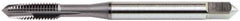 OSG - #4-40 UNC, 2 Flute, TiCN Finish, Vanadium High Speed Steel Spiral Point Tap - Plug Chamfer, Right Hand Thread, 2-3/32" OAL, 9/16" Thread Length, 0.141" Shank Diam, 2B Class of Fit, Series 11017 - Exact Industrial Supply
