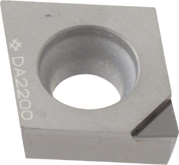Sumitomo - NF-CCMX32.50.5 Grade DA2200 Polycrystalline Diamond (PCD) Turning Insert - Uncoated, 80° Diamond, 3/8" Inscr Circle, 5/32" Thick, 0.0078" Corner Radius - Apex Tool & Supply