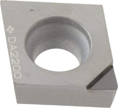 Sumitomo - NF-CCMX32.50.5 Grade DA2200 Polycrystalline Diamond (PCD) Turning Insert - Uncoated, 80° Diamond, 3/8" Inscr Circle, 5/32" Thick, 0.0078" Corner Radius - Apex Tool & Supply