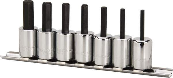 Paramount - 7 Piece 3/8" Drive Inch Hex Bit Socket Set - 1/8 to 3/8" Hex - Apex Tool & Supply