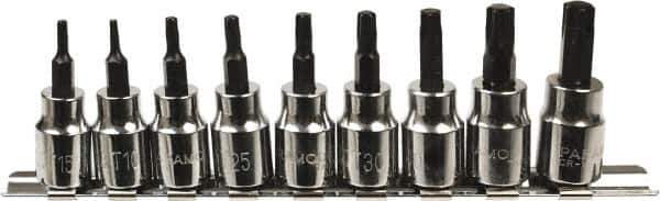 Paramount - 9 Piece 3/8" Drive Torx Bit Socket Set - T10 to T50 Torx - Apex Tool & Supply